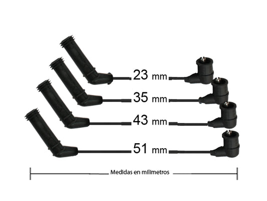 KIT CABLES DE BUJIAS-I10 1100 G4HG 8VALV SOHC - (2013 - 0000)