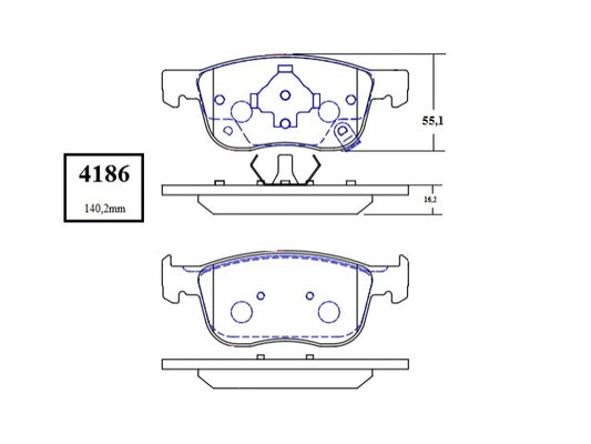 KIT PASTILLAS DE FRENO-SAIL 1500 L2B DOHC 16VALV - (2016 - 0000)