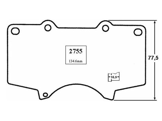 KIT PASTILLAS DE FRENO-HILUX 3000 1KDFTV KUN26 TAIL - (2005 - 2011)