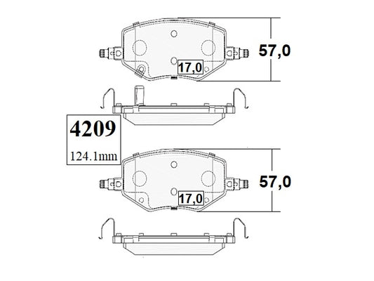 KIT PASTILLAS DE FRENO-SAIL 1500 L2B DOHC 16VALV - (2016 - 0000)