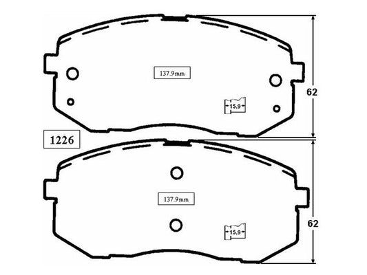 KIT PASTILLAS DE FRENO-SPORTAGE NEW 2000 D4HA DOHC - (2012 - 0000)