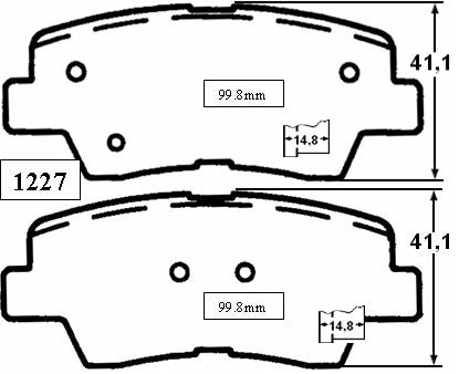 KIT PASTILLAS DE FRENO-TUCSON R/V 2000 D4HA J281 - (2015 - 0000)