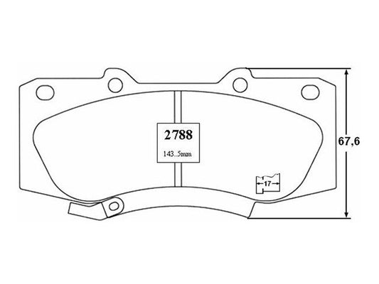 KIT PASTILLAS DE FRENO-HILUX 2500 2KDFTV KUN25 TAI - (2005 - 2016)