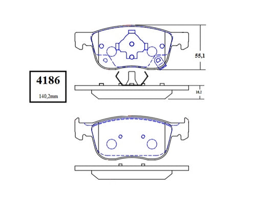 KIT PASTILLAS DE FRENO-SAIL 1500 L2B DOHC 16VALV - (2016 - 0000)