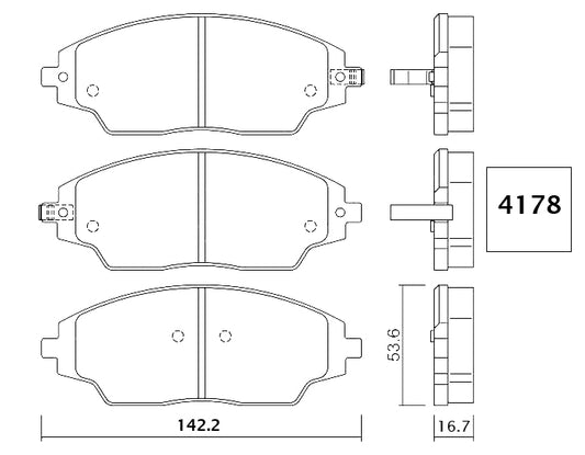 KIT PASTILLAS DE FRENO-SONIC 1600 DOHC F16D4 - (2012 - 2018)
