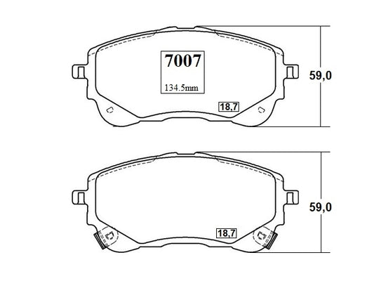 KIT PASTILLAS DE FRENO-COROLLA 2000 XEI MT CVT - (2022 - 0000)