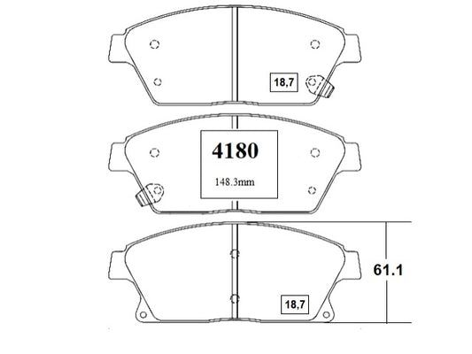 KIT PASTILLAS DE FRENO-ORLANDO 2000 Z20D1 DIESEL - (2011 - 2017)