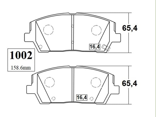 KIT PASTILLAS DE FRENO-SANTA FE 3500 G6DC DOHC MPI - (2010 - 0000)