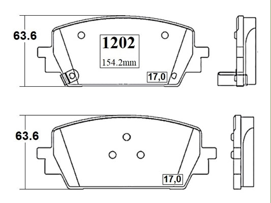 KIT PASTILLAS DE FRENO-SANTA FE 2500 XXXX - (2022 - 0000)