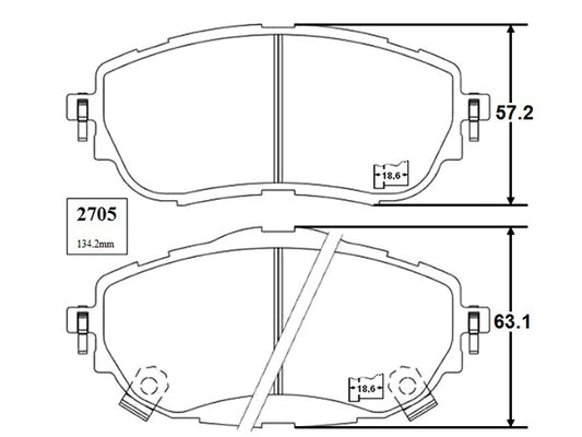 KIT PASTILLAS DE FRENO-COROLLA 1800 2ZRFE DOHC - (2014 - 0000)