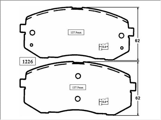 KIT PASTILLAS DE FRENO-SPORTAGE NEW 2000 D4HA DOHC - (2012 - 0000)