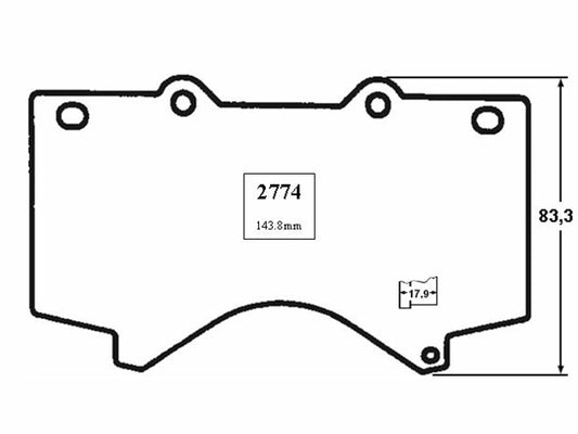 KIT PASTILLAS DE FRENO-HILUX 3000 1KDFTV KUN36 - (2005 - 2011)