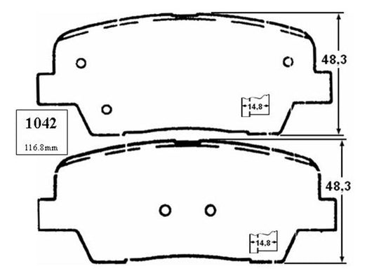 KIT PASTILLAS DE FRENO-SANTA FE 3500 G6DC DOHC MPI - (2010 - 0000)