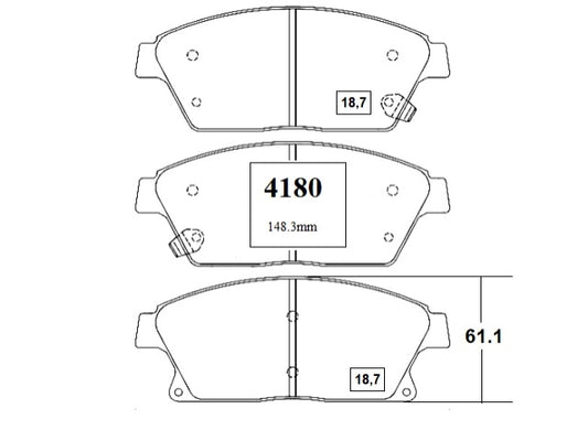 KIT PASTILLAS DE FRENO-CRUZE 2000 Z20S1 DIESEL - (2011 - 2017)