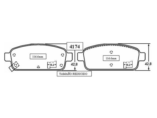 KIT PASTILLAS DE FRENO -CRUZE 1800 F18D  16 VALV - (2010 - 2017)
