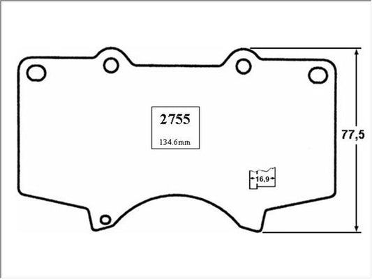 KIT PASTILLAS DE FRENO-HILUX 3000 1KDFTV KUN26 TAIL - (2005 - 2011)