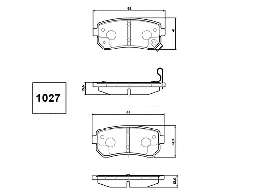 KIT PASTILLAS DE FRENO-SPORTAGE NEW 2000 D4HA DOHC - (2012 - 0000)
