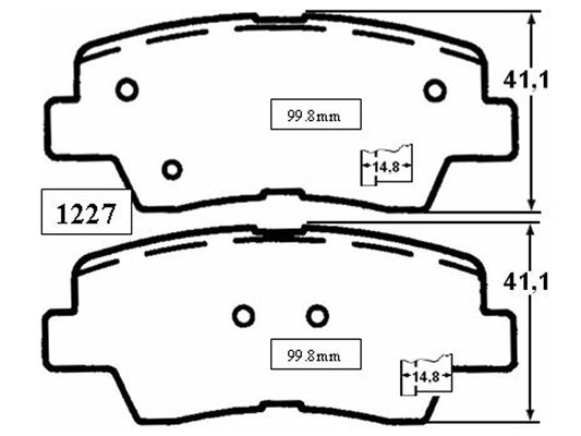 KIT PASTILLAS DE FRENO-TUCSON R/V 2000 D4HA J281 - (2015 - 0000)