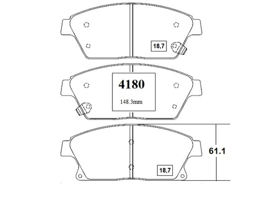 KIT PASTILLAS DE FRENO-CRUZE 2000 Z20S1 DIESEL - (2011 - 2017)