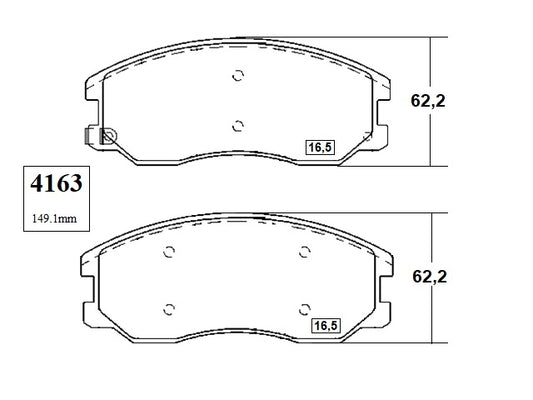 KIT PASTILLAS DE FRENO-CAPTIVA 2200 Z22D DOHC CRDI - (2011 - 2018)