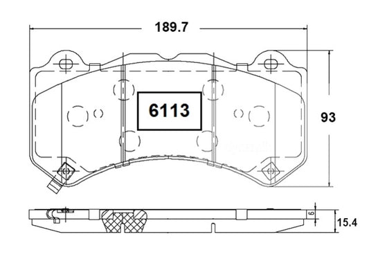 KIT PASTILLAS DE FRENO-CAMARO 6200 376 V8 SOHC - (2010 - 2015)