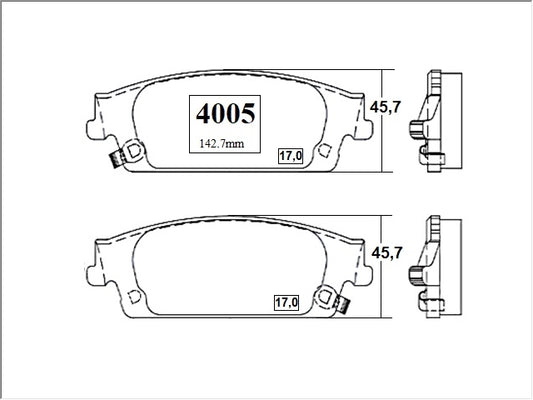 KIT PASTILLAS DE FRENO -SUBURBAN 5300 LT 4WD - (2015 - 0000)