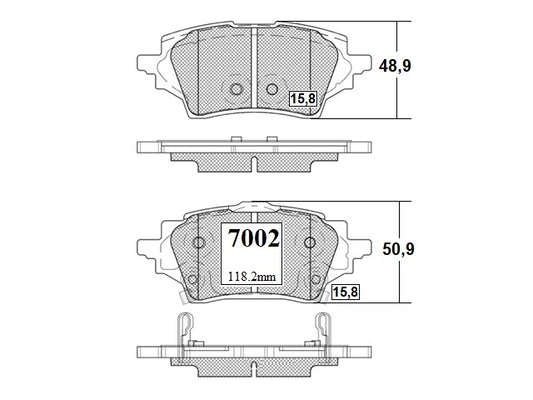 KIT PASTILLAS DE FRENO-COROLLA 1800 2ZRFE DOHC - (2014 - 0000)